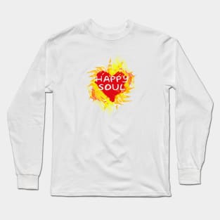 Happy Soul HeartFire Design Long Sleeve T-Shirt